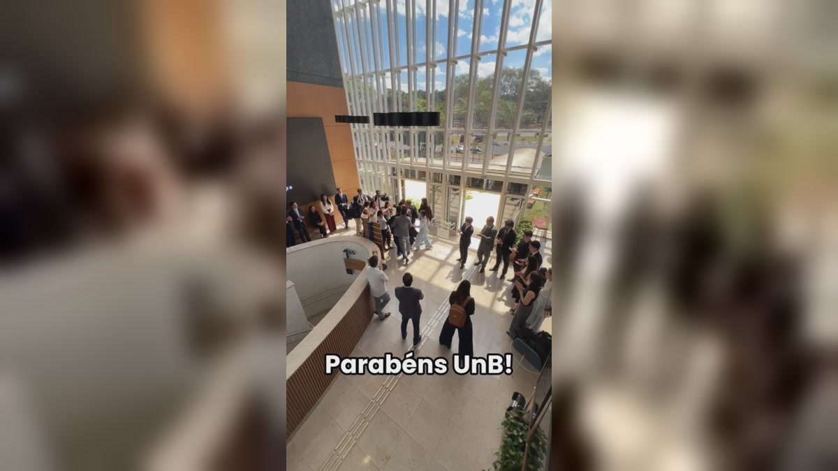 Anúncio da vitória da Universidade de Brasília na Regional Centro-Oeste da Competição CAMARB