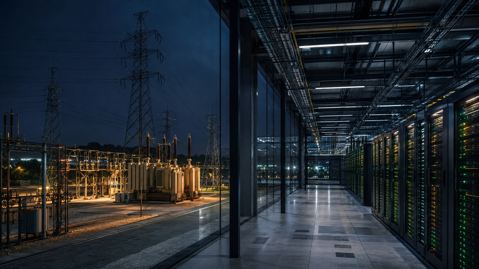 Data center conectado à infraestrutura brasileira de transmissão de energia