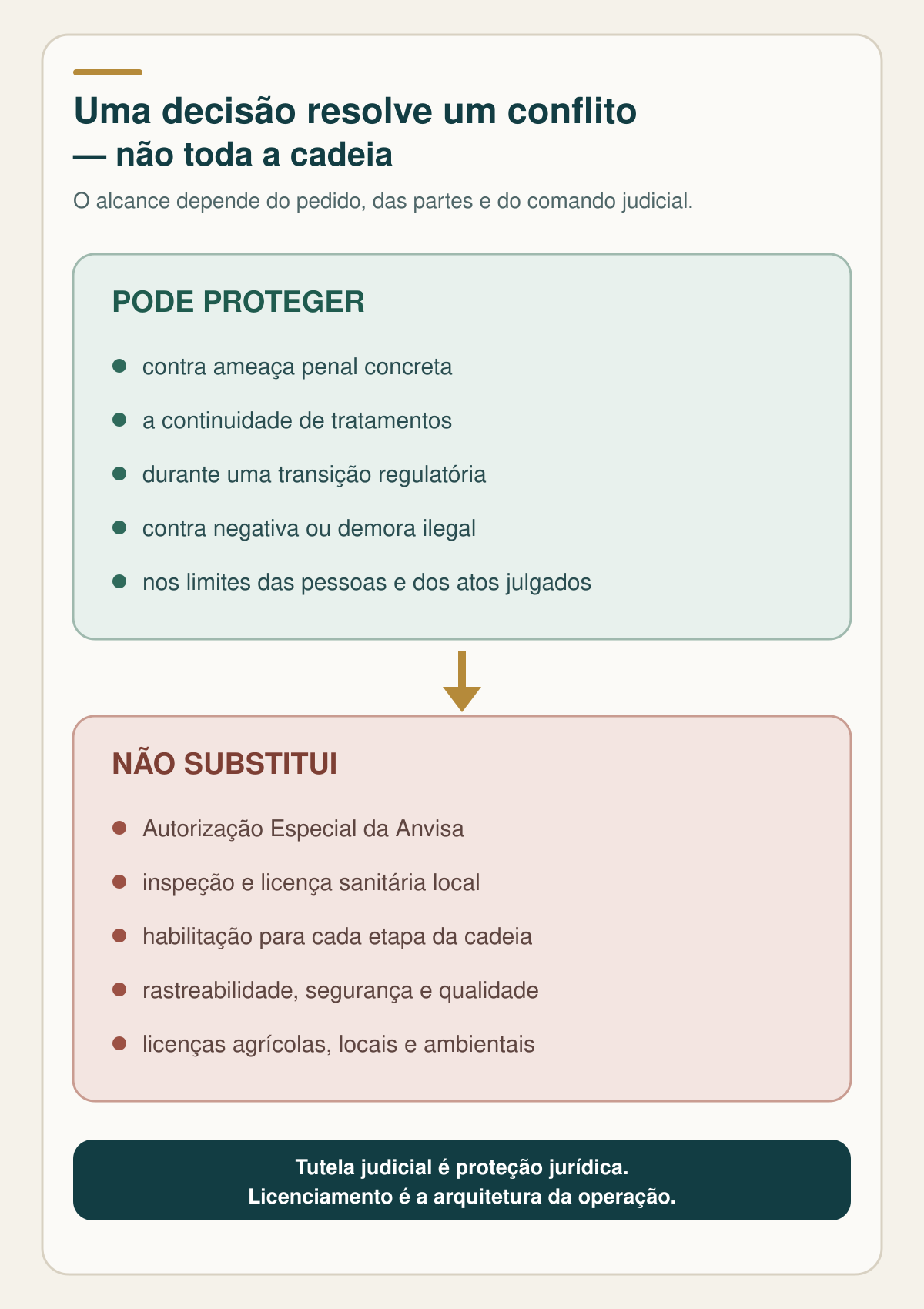 O que a decisão judicial resolve e o que continua dependendo de conformidade